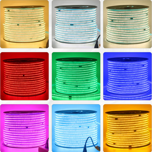 Tira de luces <span class=keywords><strong>Led</strong></span> Flexible e impermeable para exteriores, tira de luces <span class=keywords><strong>Led</strong></span> inteligente de neón Flexible de 220V, 5050 SMD, 100m, RGB, venta al por mayor - Product Image 4