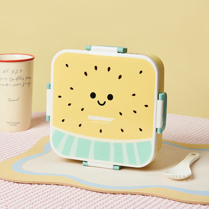 304 Stainless Steel <b>Lunch</b> <b>Box</b> with Cute Watermelon Pattern Insulation and <b>Heating</b> Double-Layer Grid <b>Lunch</b> <b>Box</b> Wholesale - Product Image 6
