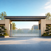 Portail de sécurité extérieur électrique rétractable en acier inoxydable pour entrée de garage