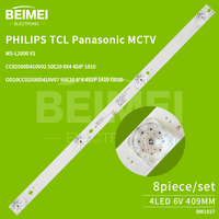 Bande de rétroéclairage LED pour téléviseur MS-L2006 V1 CC02500D410V02 OD20CC02500D410V07 50E20 8*4 S1P 1910 OD20 pour TCL Remplacement de téléviseur