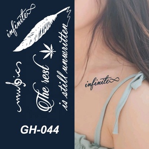 Nouveau tatouage temporaire professionnel imperméable GH, autocollant noir jetable pour bras, fille, garçon, autocollant corporel, pochoir de tatouage pour encre de tatouage - Product Image 2