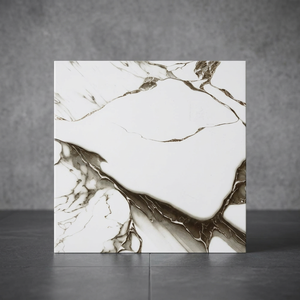 Carreaux de sol en céramique imperméables de qualité supérieure indiens 400x400mm, en porcelaine émaillée, imitation marbre, design intérieur de villa - Product Image 3