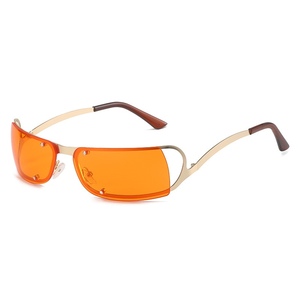 Fashion Style Rectangle Sunglasses Sports Frameless <b>Eyeglasses</b> Square Metal <b>Frame</b> Sunglasses - Product Image 4