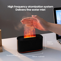 Nouveau diffuseur d'arômes à flamme colorée simulée 220 ml, machine d'aromathérapie, humidificateur d'air ultrasonique pour la maison et le bureau