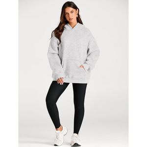 Sudadera con Capucha Oversize para Mujer, de Forro Polar, con Hombros Caídos y Bolsillos, Ropa de Invierno, Moda de Otoño - Product Image 5