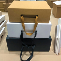 Professional Designer Design Custom Black Shoe Magnetic Gift Paper Boxes Clothing Packaging Box Handmade Rigid Boxes Paperboard