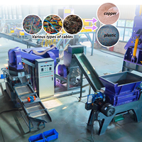 Machine de granulation de câbles en cuivre usagés pour la séparation du cuivre des câbles électriques, câbles d'alimentation et fils automobiles