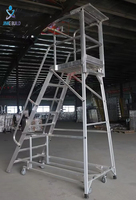 Échelle d'escalier mobile d'entretien personnalisée échelle de plate-forme de travail en aluminium extrudé