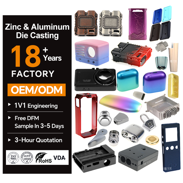 Custom High Precision Aluminium Zinc Alloy Die Casting Parts Electronic Camera Housing Battery Cover Razor Shell
