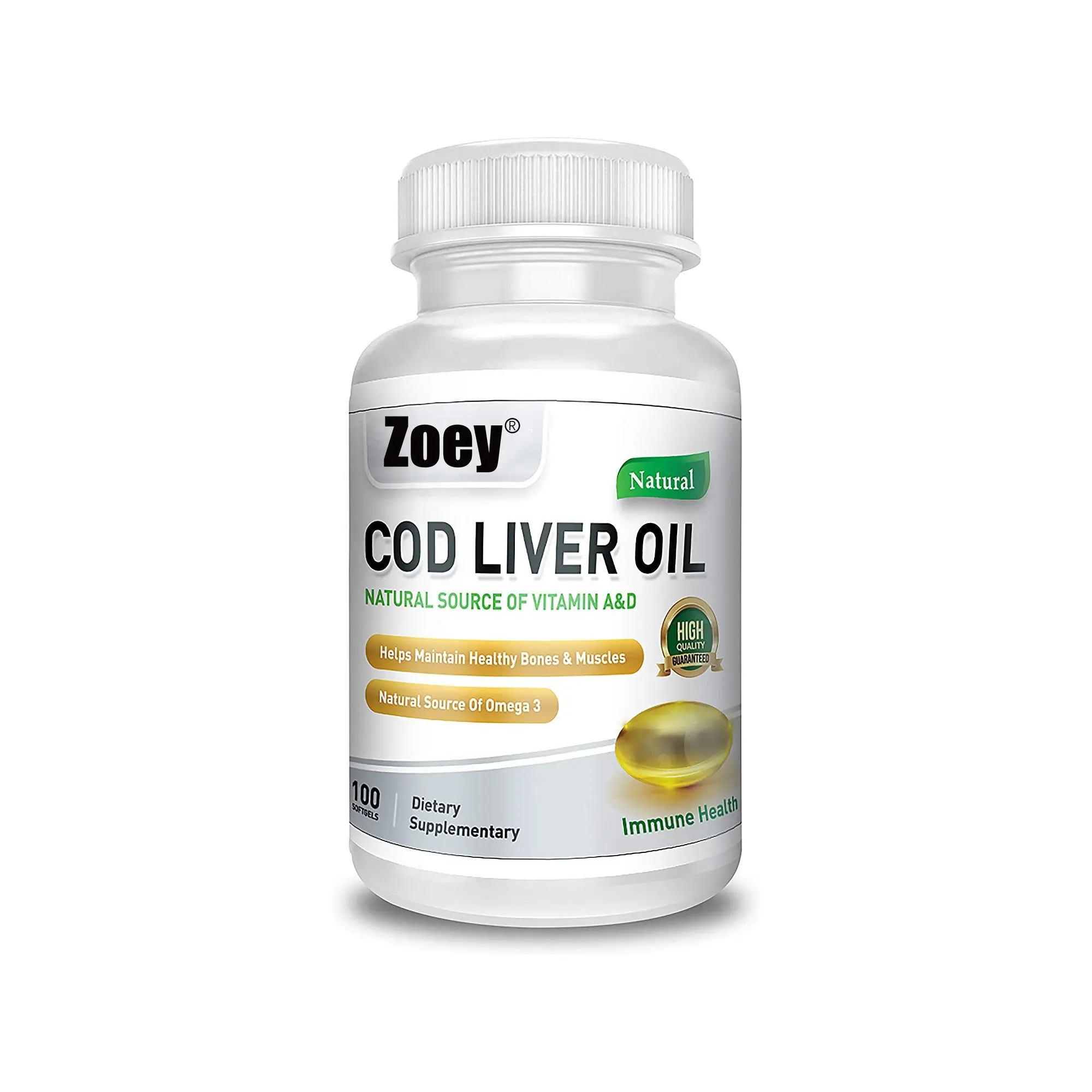 कॉड लिवर तेल की 100 Softgels प्राकृतिक स्रोत ओमेगा 3 फैटी एसिड ट्रिपल शक्ति सबसे अच्छा प्रतिरक्षा स्वास्थ्य स्वस्थ हड्डियों और मांसपेशियों