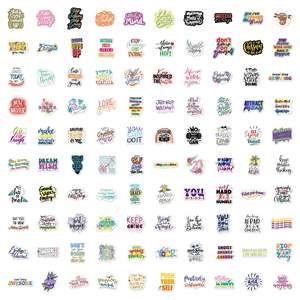 Autocollants personnalisés mignons <span class=keywords><strong>et</strong></span> durables avec des citations <span class=keywords><strong>inspirantes</strong></span> pour ordinateur portable, album photo, bouteille d'eau, planche à roulettes, bagages - Product Image 4