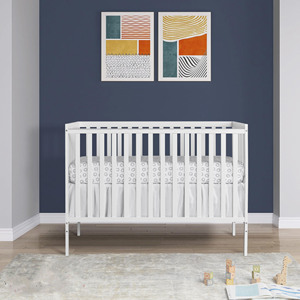 Деревянная складная кровать для новорожденных, складная подвижная Защита бампера, автоматическая электрическая регулируемая детская кроватка-качалка - Product Image 6