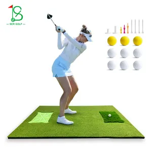 Nieuw Design Indoor Golf Oefenmat Driving Range Golfslagmat Met 5 Verwisselbare Inzetstukken