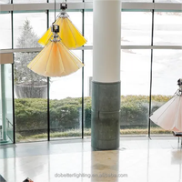 Génie mécanique Fleur Lampe Plafond Pivoine Fleur Pendentif Lumières Dynamique Fleur Up Down Lustre Éclairage