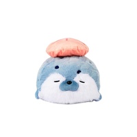 Dessin animé Sushi joint Paapa loutre de mer en peluche oreiller brodé Polyester peluche poupée PP coton couette Coax sommeil literie