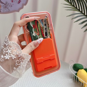 Nouvelle coque de téléphone 2-en-1 antidérapante avec cadre coloré et porte-cartes transparent pour iPhone 11 12 13 14 15 16E 17Air - Product Image 5