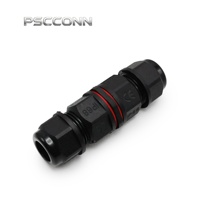 Connecteur industriel circulaire étanche IP68 PSCCONN GW20 à 5 broches, boîtier traversant M20, prise de câble extérieure haute puissance