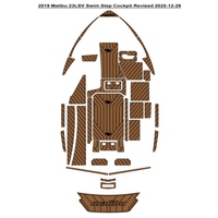 Plateforme de bain et tapis de cockpit pour bateau 2019 Malibu 23 LSV, en mousse EVA, style teck, SeaDek MarineMat Gatorstep, auto-adhésif