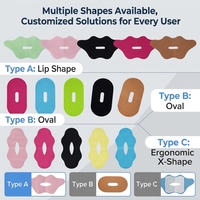 Meilleure solution contre le ronflement : Patch nasal et buccal perforé en forme de lèvre pour le sommeil