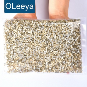 OLeeya Nueva Serie de Cristales de Imitación con 12 Facetas, Bolsa a Granel de Cristales de Imitación de Fondo Plano en Colores Mocha, Cristales de Imitación sin Fijación en Caliente para Manualidades DIY - Product Image 1