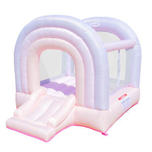 Castillos Inflables de PVC Arcoíris para Niños de 8 pies, 10 pies y 13 pies, Moonwalks Blancos, Kits de Reparación de Sopladores, Portátiles, Comerciales, para Bodas y Fiestas - Product Image 1