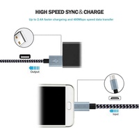 Kabel Data Pengisian Daya USB Mikro Berbahan Nilon Kepang Panjang 1m 2m 3m untuk Ponsel dan Komputer
