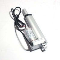 Mini actionneur linéaire électrique portable DC 12V 24V avec course de 50 à 500 mm, moteur pas à pas et IP65 pour l'automatisation servo