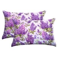 Housses de coussin personnalisées 100% polyester, imprimées de fleurs et d'oiseaux en aquarelle, fond blanc, housses de coussin pour literie, 2 pièces