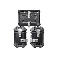Boîte latérale en alliage d'aluminium pour moto, 18L/36L, universelle, résistante aux chutes, aux collisions, étanche, coffre de rangement