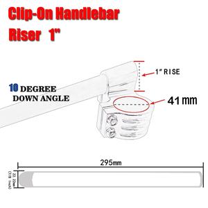 NiceCNC 41MM Clip sur Guidon Riser 1 "pour Yamaha V-<span class=keywords><strong>Star</strong></span> <span class=keywords><strong>650</strong></span> XVS650 1998-2003 2004 - Product Image 2
