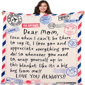 To My Bestie Floral Plush <b>Throw</b> Blanket With Moon Butterflies And Hearts Design <b>For</b> Home Use - Product Image 4