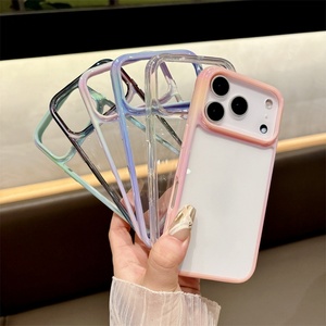 Funda para iPhone 17 Air 16 15 14 13 12, Carcasa Trasera de Policarbonato con Parachoques de TPU/TPE para iPhone 17 Pro Max, Transparente y Suave - Product Image 1