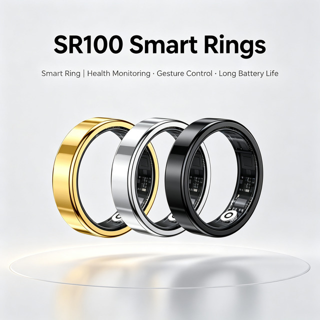 Oem Odm 5ATM Ip68 Waterproof Stainless Steel Hrv Sleep Fitness Health Monitor Tracker Heart Rate Smart Ring for Ios Android