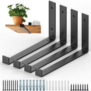 Staffa a Muro Triangolare <span class=keywords><strong>in</strong></span> <span class=keywords><strong>Ferro</strong></span> <span class=keywords><strong>Battuto</strong></span>, Supporto per Pannelli Portanti per Rack a Parete - Product Image 2