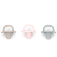 HYX Sucette entièrement en silicone sans BPA conception une pièce mignon dessin animé personnalisé caoutchouc naturel pour bébé de 0 à 12 mois emballé sac d'opp