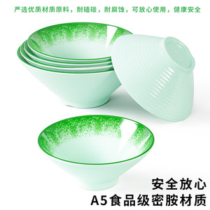 ชามเมลามีนขนาดใหญ่ สีเขียวล้วน สำหรับดื่มชา ใช้ในร้านอาหาร - Product Image 4