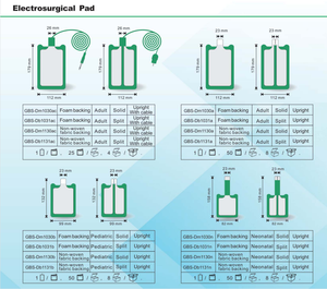 Bantalan pembumian pelat pasien elektrobedah netral sekali pakai, bantalan pembumian Esu elektroda netral <span class=keywords><strong>Bipolar</strong></span> dewasa - Product Image 5
