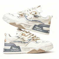 Chaussures pour hommes, nouvelles chaussures plates décontractées polyvalentes, originales, de niche, chaussures de sport à semelle épaisse, chaussures tendance augmentant la taille
