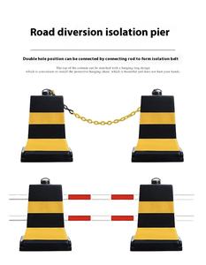 Nuovo stile giallo & nero traffico di plastica PE barriera stradale impilato sistema di barriera Barrera De Trafico - Product Image 5