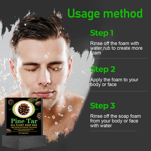 Savon au goudron de pin entièrement naturel, nettoyant anti-acné, eczéma, <span class=keywords><strong>psoriasis</strong></span>, soulagement des <span class=keywords><strong>d</strong></span>émangeaisons, nettoyant pour le visage et le corps au goudron de pin, <span class=keywords><strong>lait</strong></span> de chèvre pur - Product Image 6