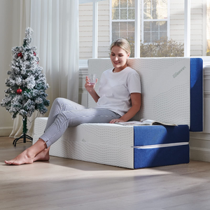 Customizable Bio Based Tri-Fold Memory Foam <b>Mattress</b> Washable Fabric Cover Full Folding for Travel Guest Use Home Sleeping Foldi - Product Image 3
