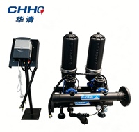 Système d'irrigation agricole robuste à trois canaux avec filtre à disque, résistant à la corrosion, en métal, avec moteur et surveillance à distance