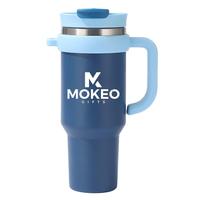 Mug isotherme personnalisé en acier inoxydable de 1200 ml avec couvercle à paille, logo personnalisé, pour voiture, cadeaux d'entreprise et promotions