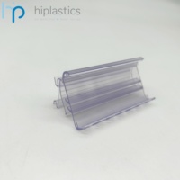 Hiplastics HY20115 Kit de rail d'étagère en plastique de qualité commerciale, porte-étiquettes, étiquettes d'affichage électroniques, fixation facile par clip