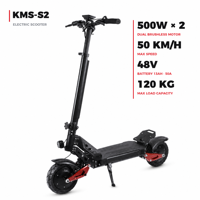 Trottinette électrique double 500W 48V 13Ah 50 KM/H pliable, trottinette électrique 10 pouces, charge maximale 120 KG