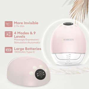 Tire-lait électrique portable rechargeable mains libres double, silencieux, avec détection du niveau de lait - Product Image 4