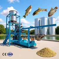 Extrudeuse automatique à double vis de type humide pour la production de granulés d'aliments aquatiques pour poissons, équipement de ligne de production pour aliments flottants et coulants pour poissons