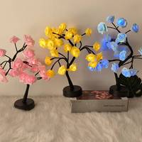 Arbre artificiel en forme de rose LED, lumières de nuit à LED blanc chaud, variateur d'intensité, IP33, chambre à coucher, occasions spéciales, Saint-Valentin