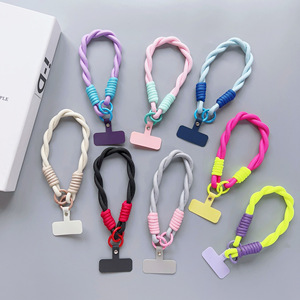 Cheap Printed Polyester Eco-Friendly Fashionable Key Ring Mobile Crossbody Macrame Woven Lanyard for Phone Accessories JXZ Brand