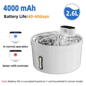 4000mAh intelligente automatico intelligente Pet fontanella sensore Wireless <span class=keywords><strong>gatto</strong></span> e cane bevande ciotola per animali domestici distributore di acqua - Product Image 5